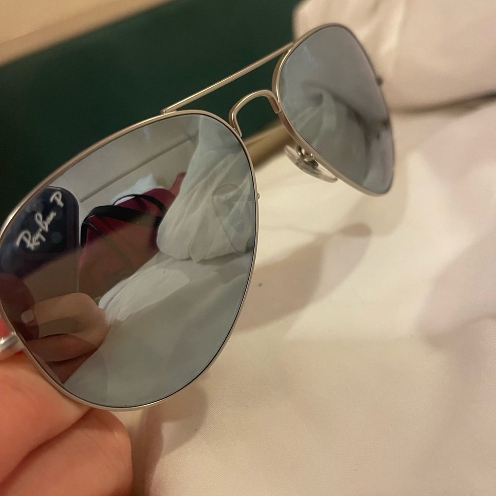 Mirrored Polarized Aviator Raybans Sunglasses